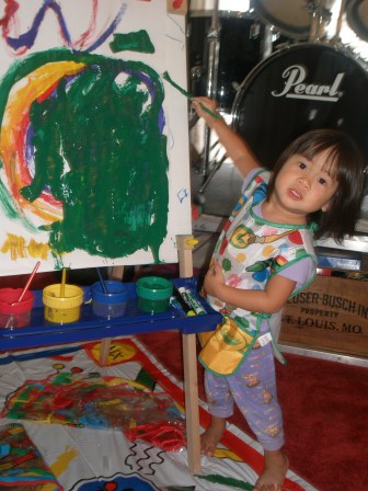 Karis and her painting